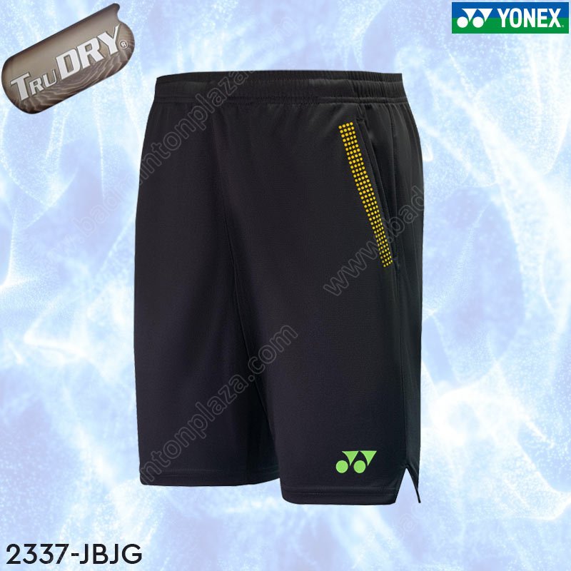 Yonex TruDRY 2337 EASY22 Men's Badminton Shorts Black/Green (2337-JBJG)