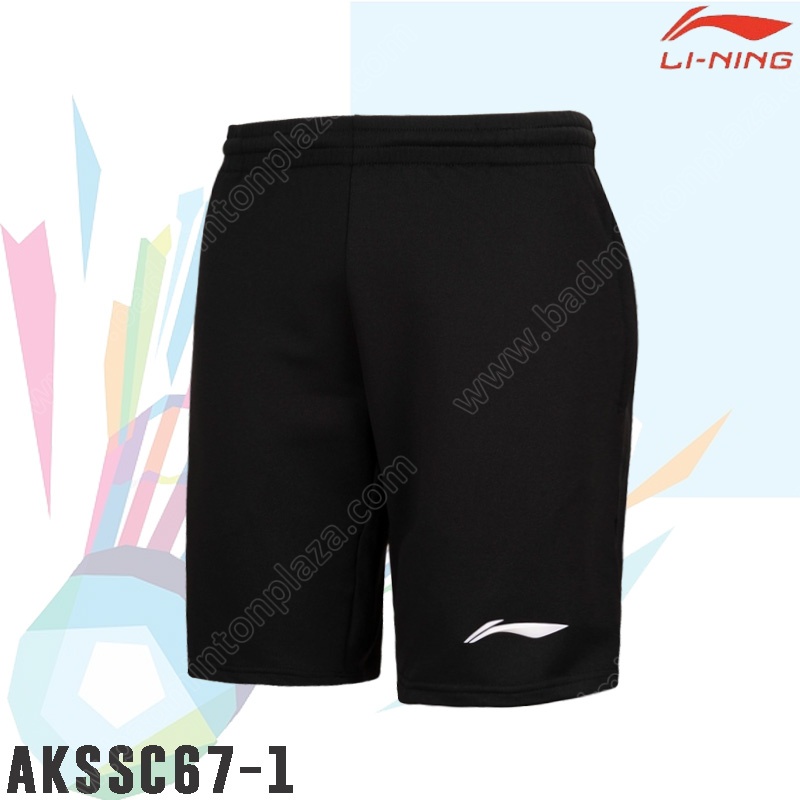 กางเกงกีฬาขาสั้น หลี่หนิง AKSSC67 Court Pro สีดำ (