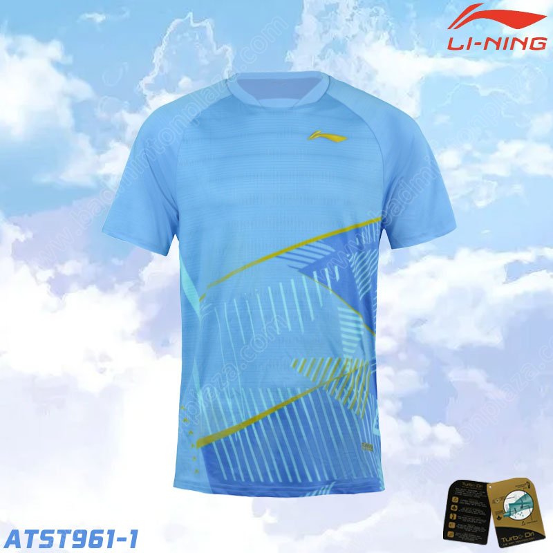 Li-Ning ATST961 Men's Round Neck T-Shirt Blue (ATST961-1)
