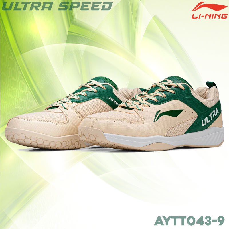 รองเท้าแบดมินตันหลี่หนิง ULTRA SPEED สีเขียว (AYTT