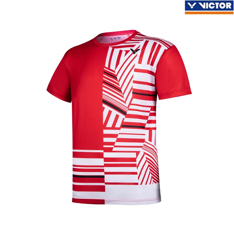 เสื้อยืดคอกลม VICTOR 2021 Tournament Series สีแดง