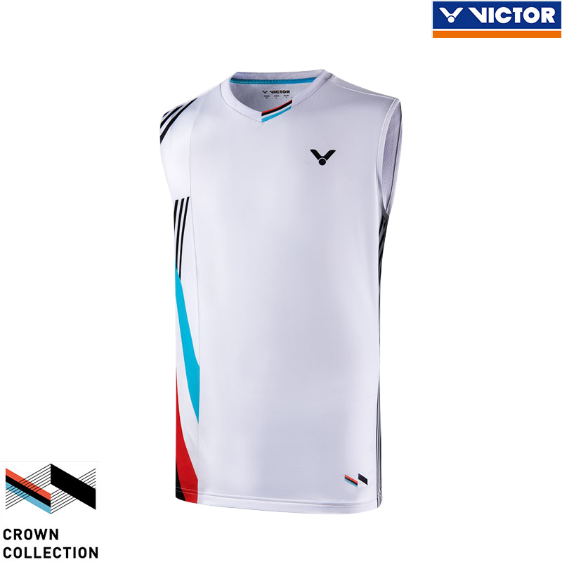 VICTOR 2021 Crown Colection Tournament Sleeveless Tee Moonlight White (T-CC101A)