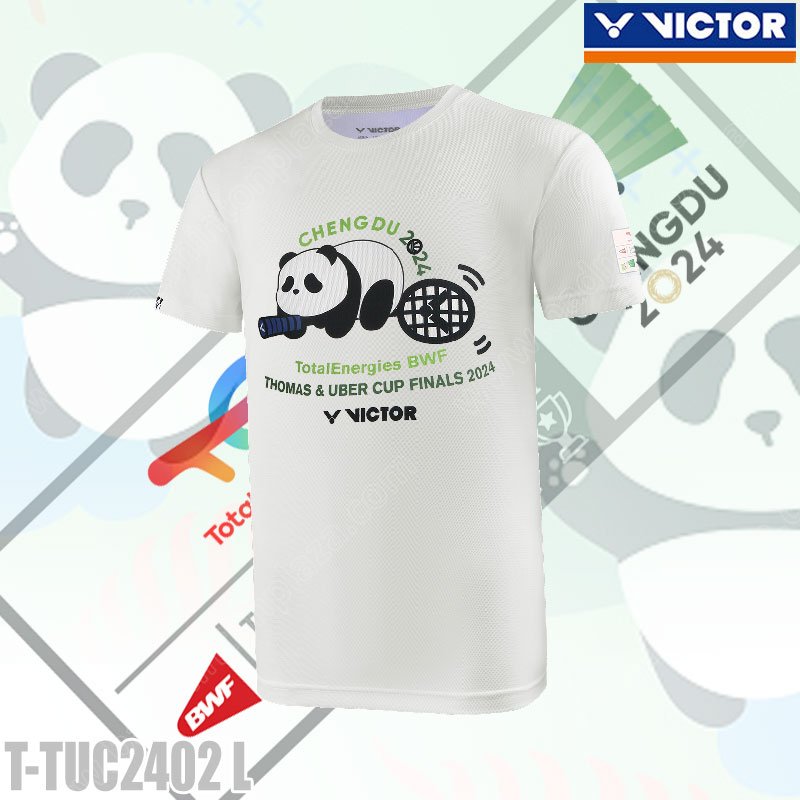 VICTOR BWF Thomas & Uber Cup Finals 2024 T-Shirt Cream White (T-TUC2402-L)