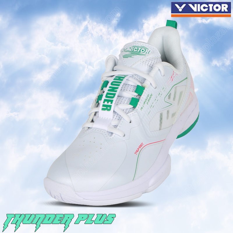 รองเท้าแบดมินตัน วิคเตอร์ THUNDER PLUS สีขาวมุก (THUNDERPLUS-A)