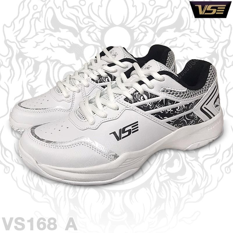 รองเท้าแบดมินตัน VS Lion Dance 165 สีขาว/ดำ (VS168A)