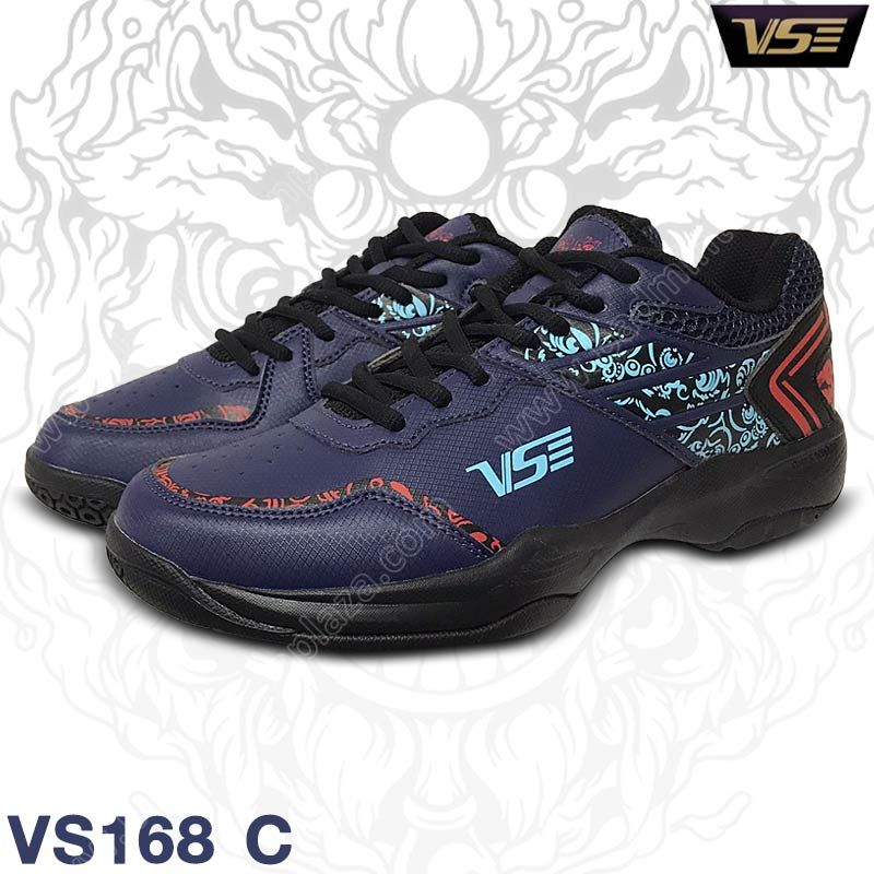 รองเท้าแบดมินตัน VS Lion Dance 165 สีน้ำเงิน/แดง (VS168C)