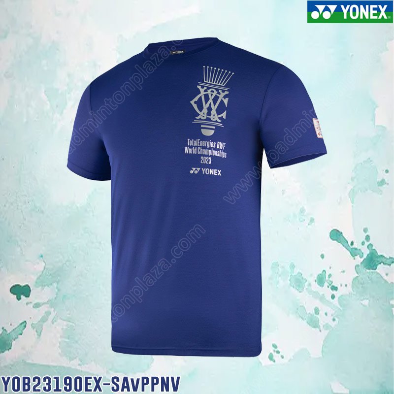 YONEX UNISEX'S WORLD CHAMPIONSHIP 2023 SOUVENIR SHIRT YOB23190EX SAPPHIRE NAVY (YOB23190EX-SAPPNV)