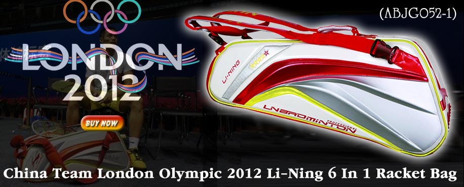 China Team London Olympic 2012 Li-Ning 6 In 1 Racket Bag (ABJG052-1)