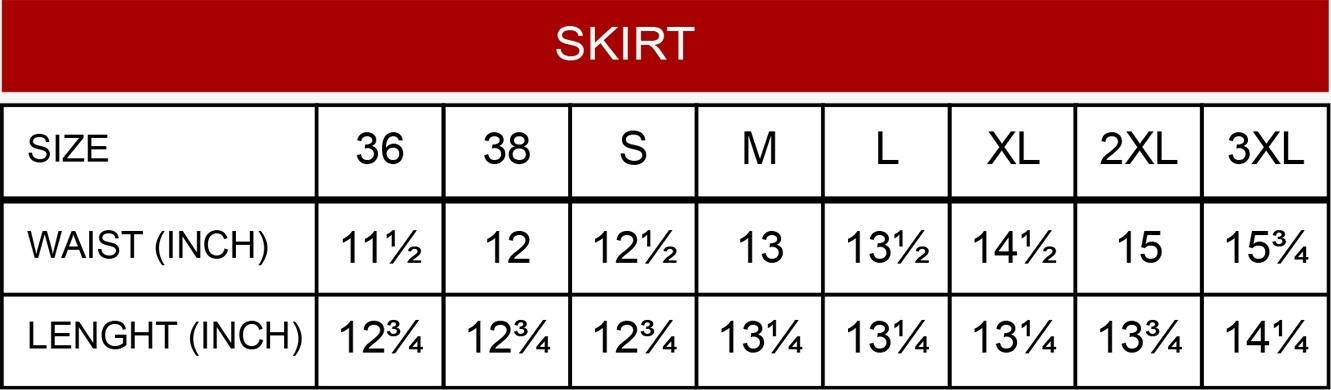 Felet-Skirts-Size-Chart