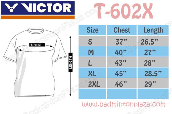 Victor-T-Shirt-Size-Chart