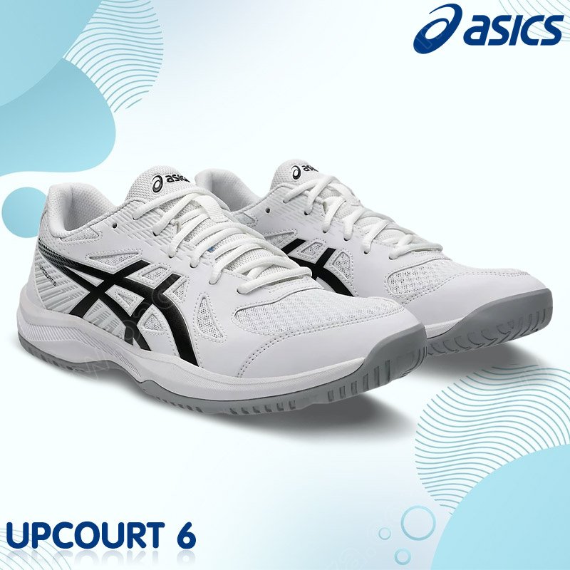 ASICS UPCOURT™ 6 Men Badminton Shoes White/Black (1071A104-101)