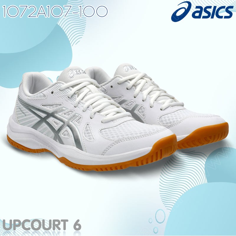 ASICS UPCOURT™ 6 Men Badminton Shoes White/Pure Silver (1072A107-100)