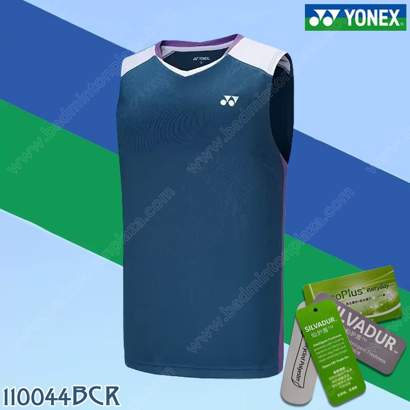 YONEX 110044BCR Badminton Men's Sleeveless Blue (1