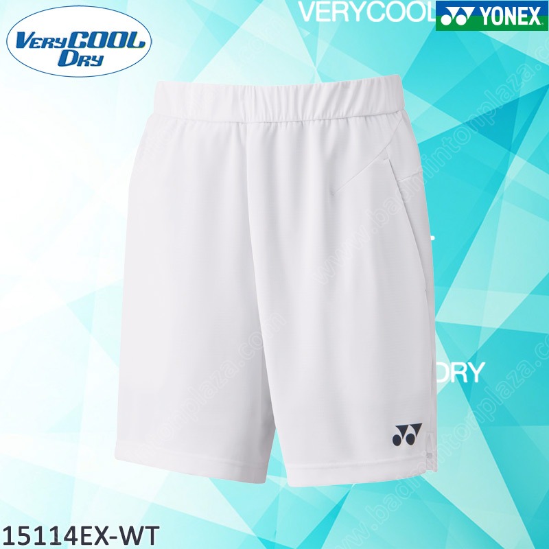 YONEX MEN'S SHORTS 15114EX WHITE (151114EX-WT)