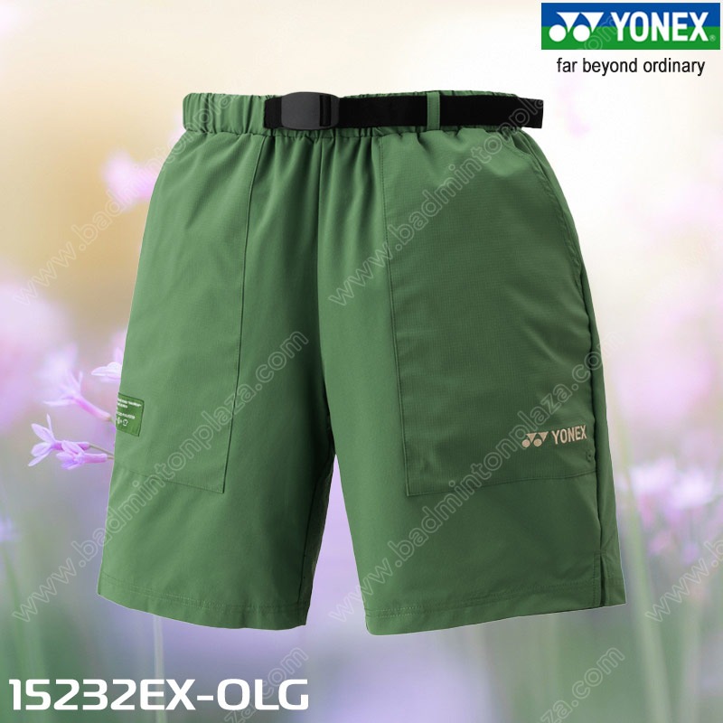 YONEX NATURAL SERIES UNISEX SHORTS OLIVE GREEN (15