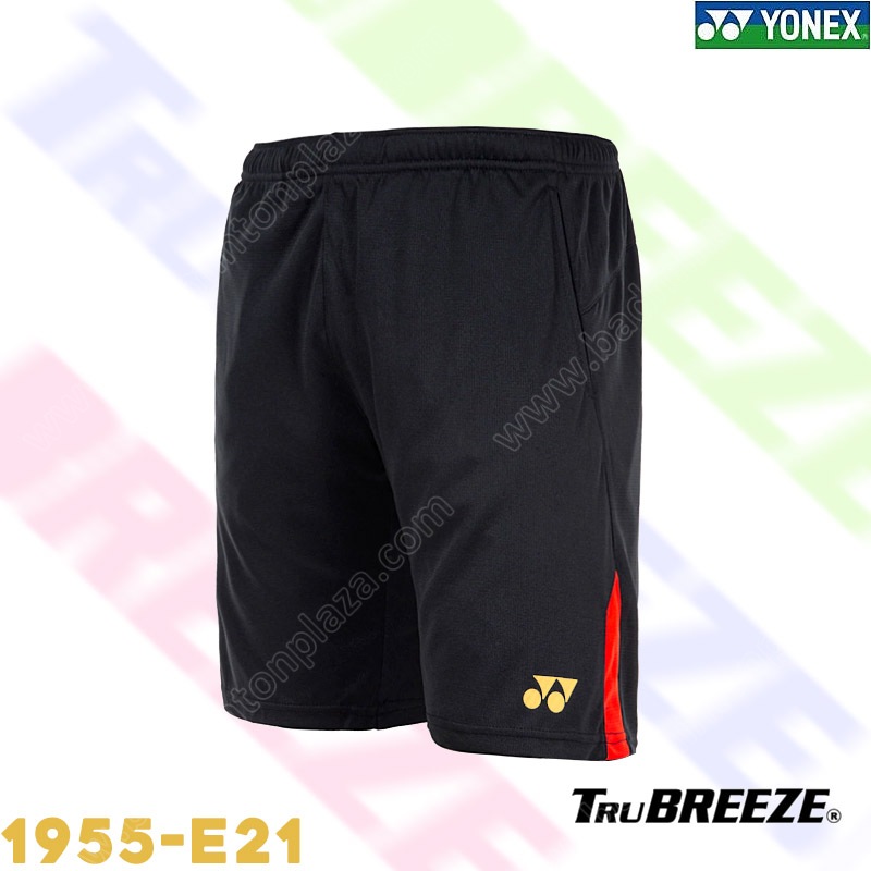 Yonex TruBreeze Quick Dry Sport Shorts Pants Jet Black/Gold(1955E21-JBG)