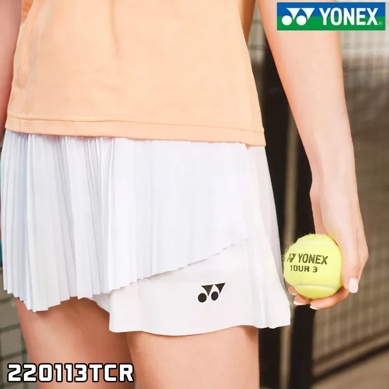 กระโปรงกีฬาโยเน็กซ์ มีกางเกงซับใน สีขาว (220113TCR-011)