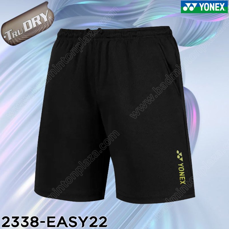 Yonex TruDRY 2338 EASY22 Men's Badminton Shorts Black/Gold (2338-JBGD)