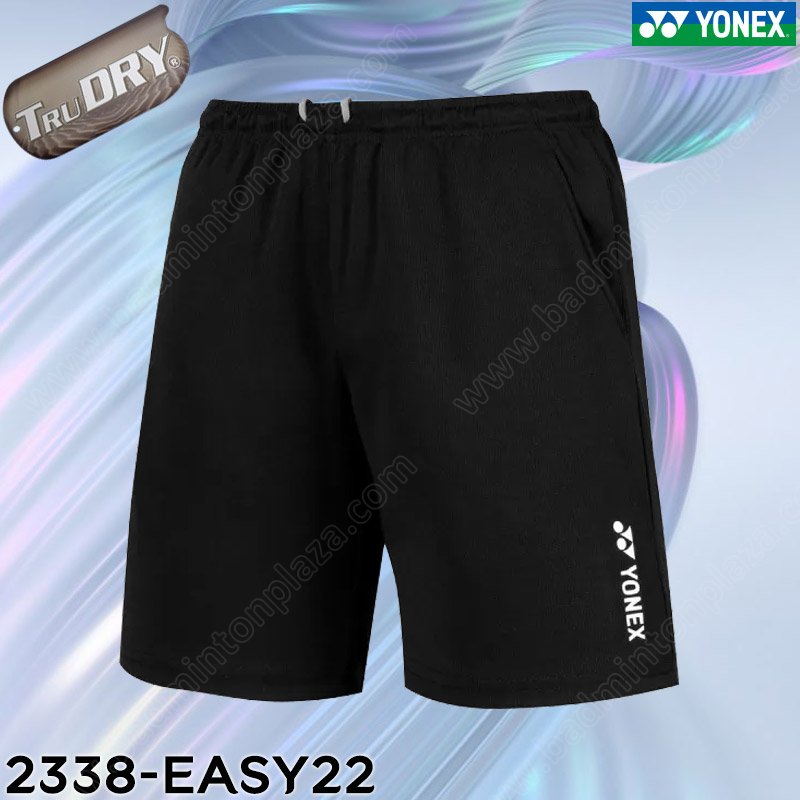 Yonex TruDRY 2338 EASY22 Men's Badminton Shorts Black/White (2338-JBWT)