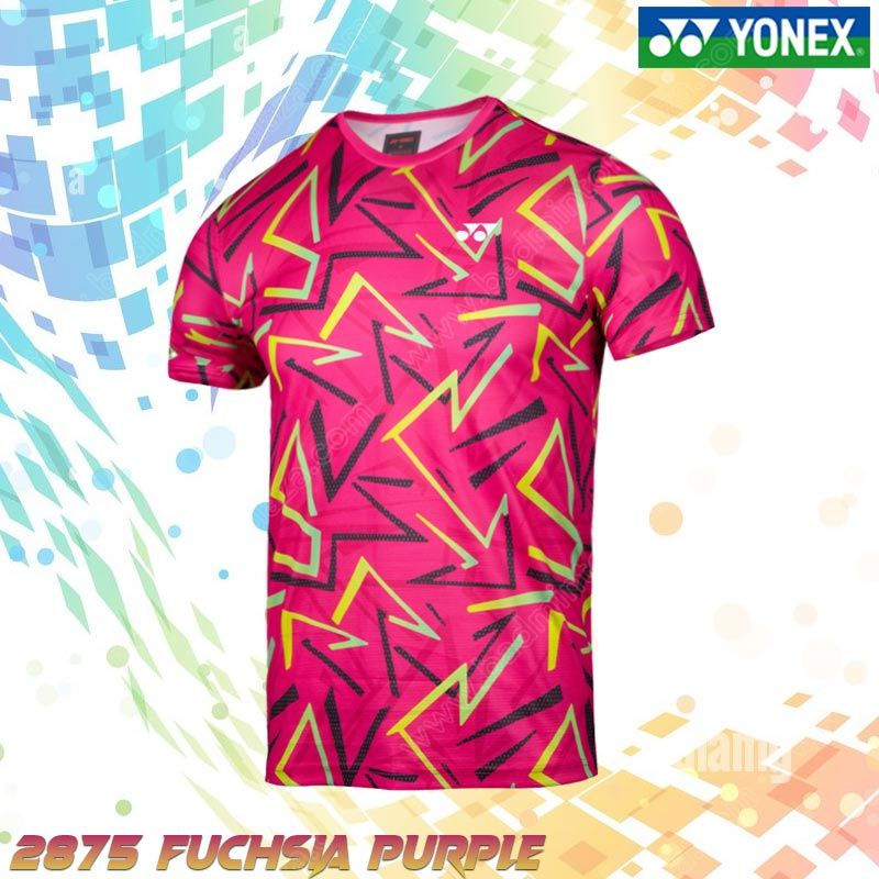 YONEX UNISEX ROUND NECK SHIRT 2875 FUCHSIA PURPLE