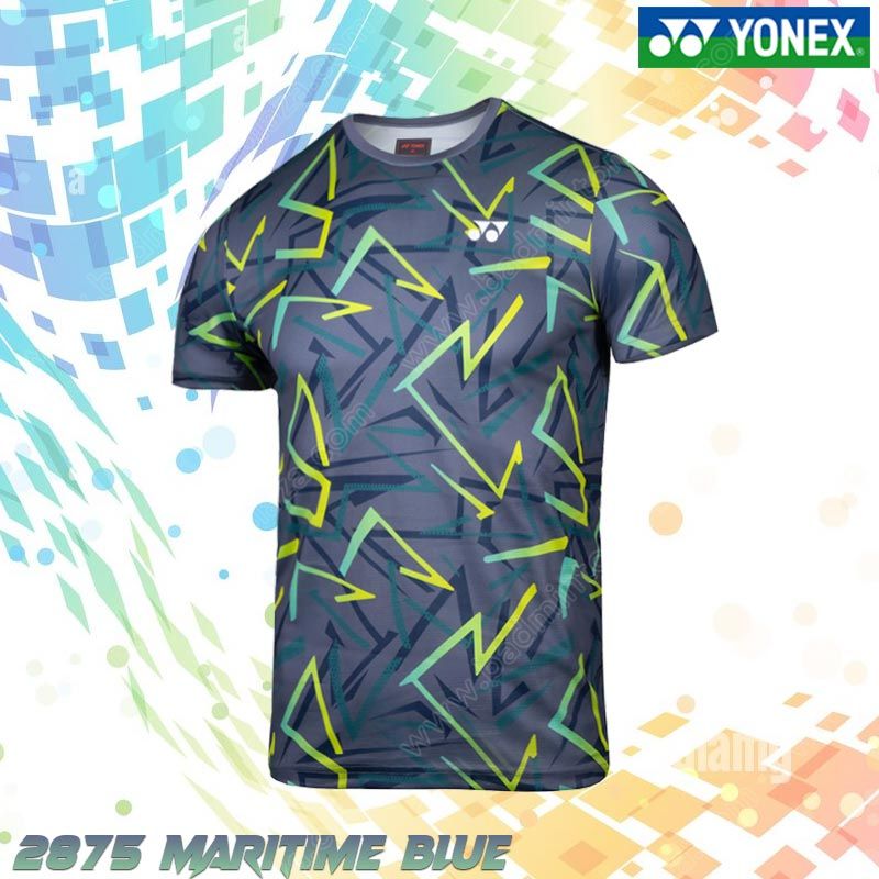 YONEX UNISEX ROUND NECK SHIRT 2875 MARITIME BLUE (