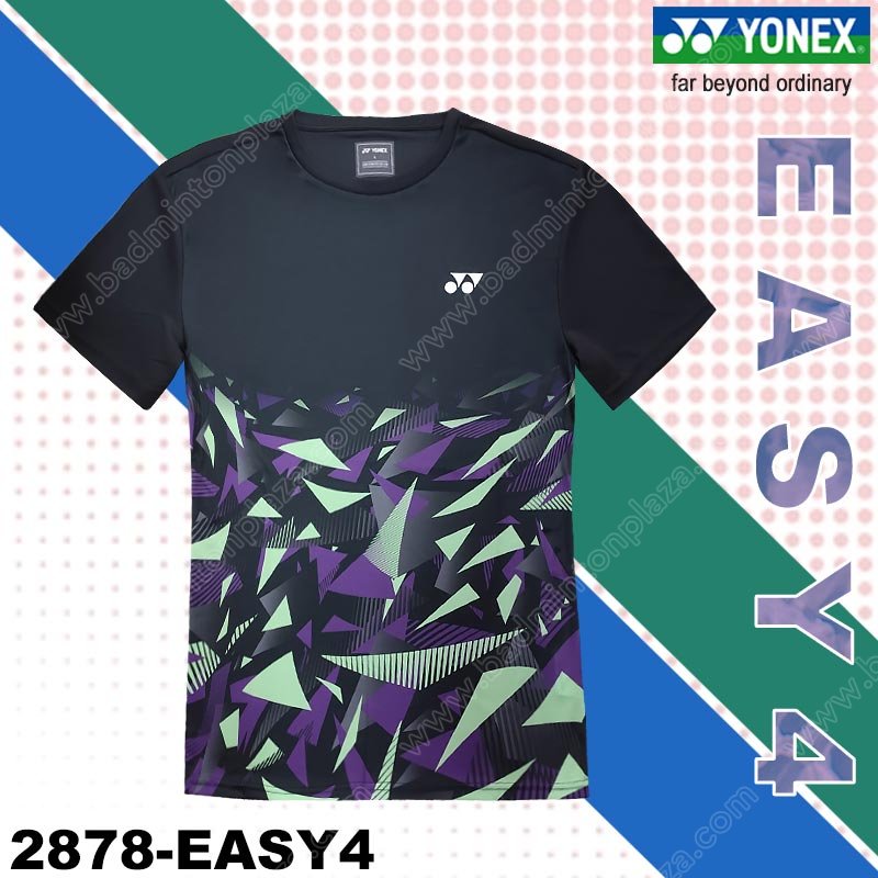 เสื้อแบดมินตันคอกลม โยเน็กซ์ 2878 EASY4 สีดำ (2878-EASY4-JB)