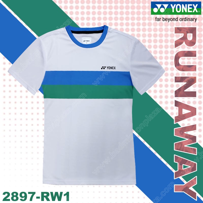 เสื้อแบดมินตันคอกลม โยเน็กซ์ 2897 Runaway สีขาว (2897-RW1-WT)