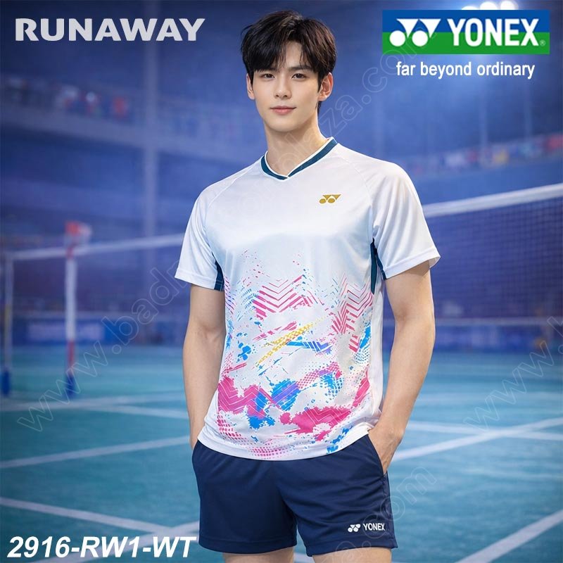 Yonex 2916 Runaway Men's Round Neck Tee White (2916-RW1-WT)