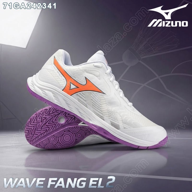 MIZUNO WAVE FANG EL 2 Unisex White/Orange/Purple (71GA242341)