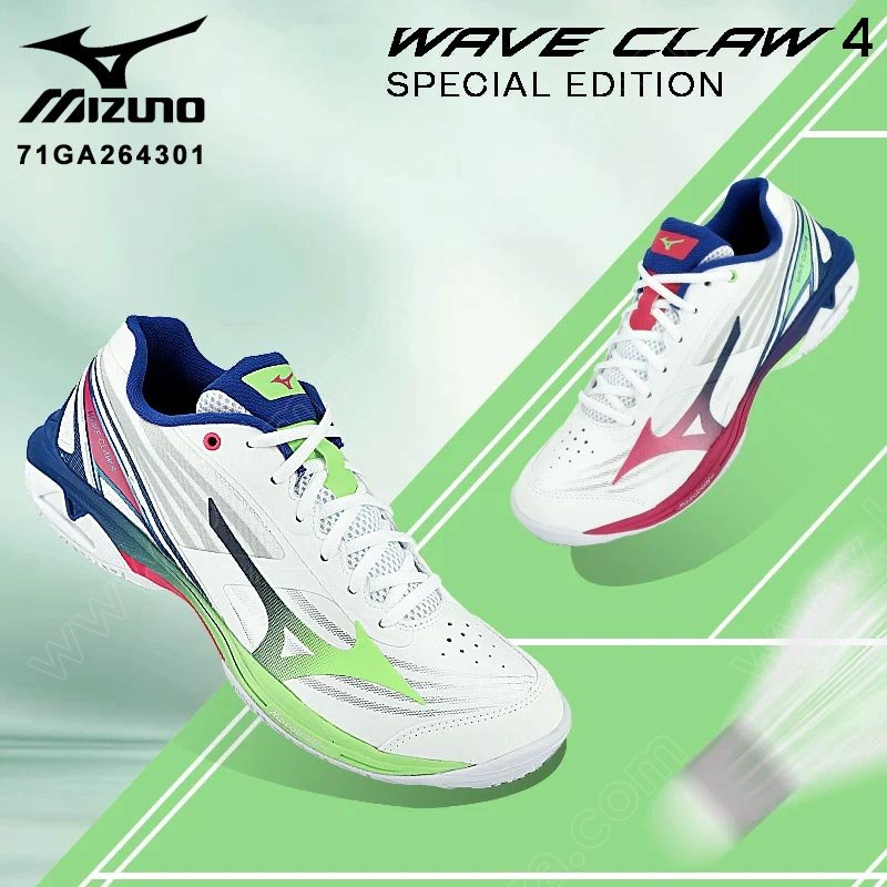 MIZUNO WAVE CLAW 4 WIDE LIMITED Unisex White/Purple/Apple Green (71GA264301)