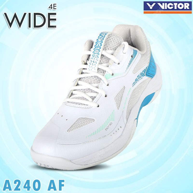 Victor A240 Badminton Shoes Wide White/Blue (A240-
