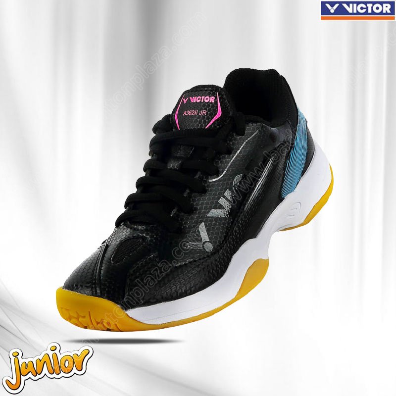 Victor A362II Junior Badminton Shoes Black/Aquariu