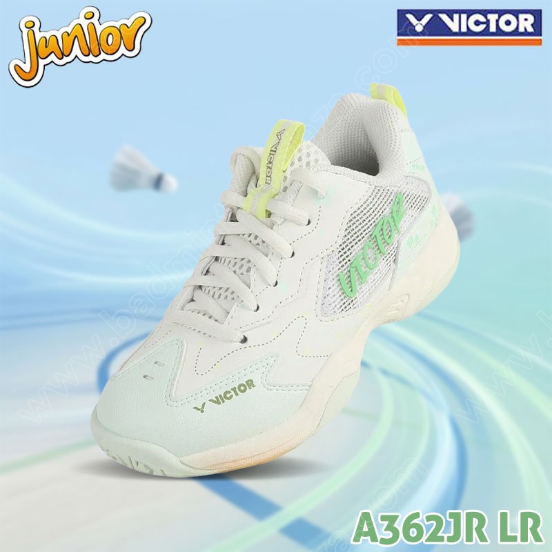 Victor A362JR Junior Badminton Shoes White/Green (A362JR-LR)