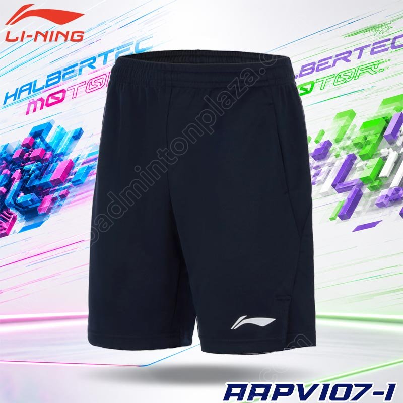 กางเกงกีฬาขาสั้น หลี่หนิง AAPV107 สีดำ (AAPV107-1)