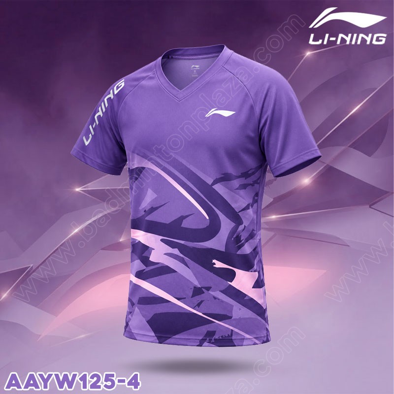 Li-Ning AAYW125 Men's Round Neck T-Shirt Purple (AAYW125-4)