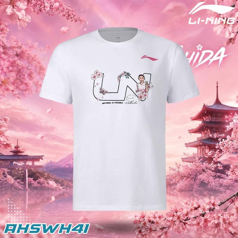 Li-Ning AHSWH41 Shida Chiharu Collection T-Shirt White (AHSWH41-1)