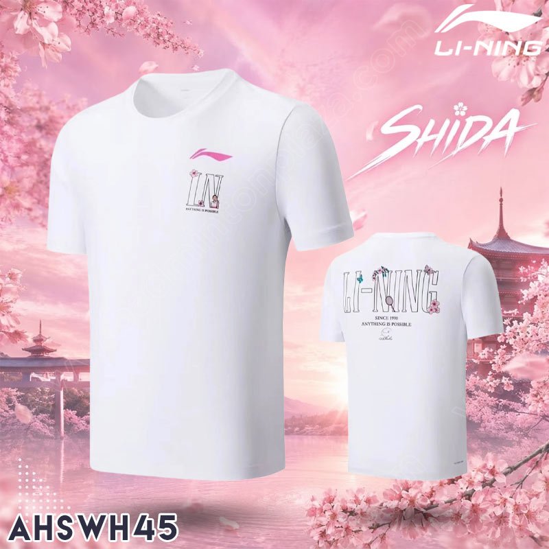 Li-Ning AHSWH45 Shida Chiharu Collection T-Shirt White (AHSWH45-1)