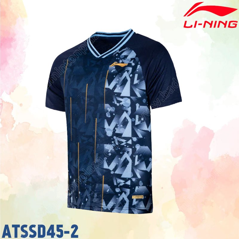 Li-Ning ATSSD45 V-Neck Badminton T-Shirt Navy (ATS