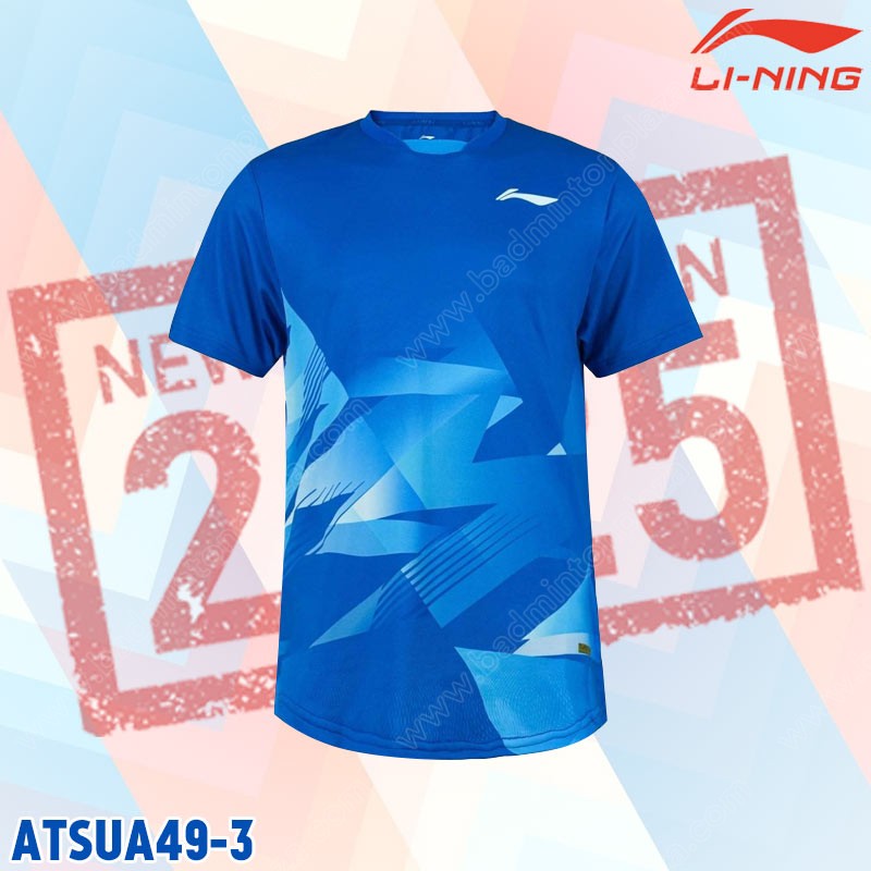 Li-Ning ATSUA49 Men's Round Next T-Shirt Dark Blue