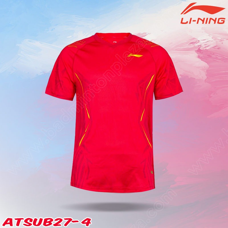 Li-Ning ATSUB27 Men's Round Next T-Shirt Red (ATSUB27-4)