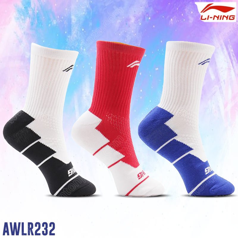 Li-ning AWLR232 Men's Sports Socks Mid Cut Free Si