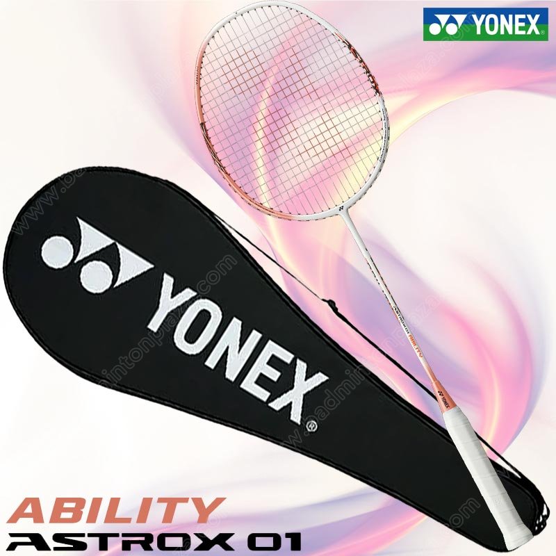YONEX ASTROX 01 ABILITY White/Pink Free! String+Gr