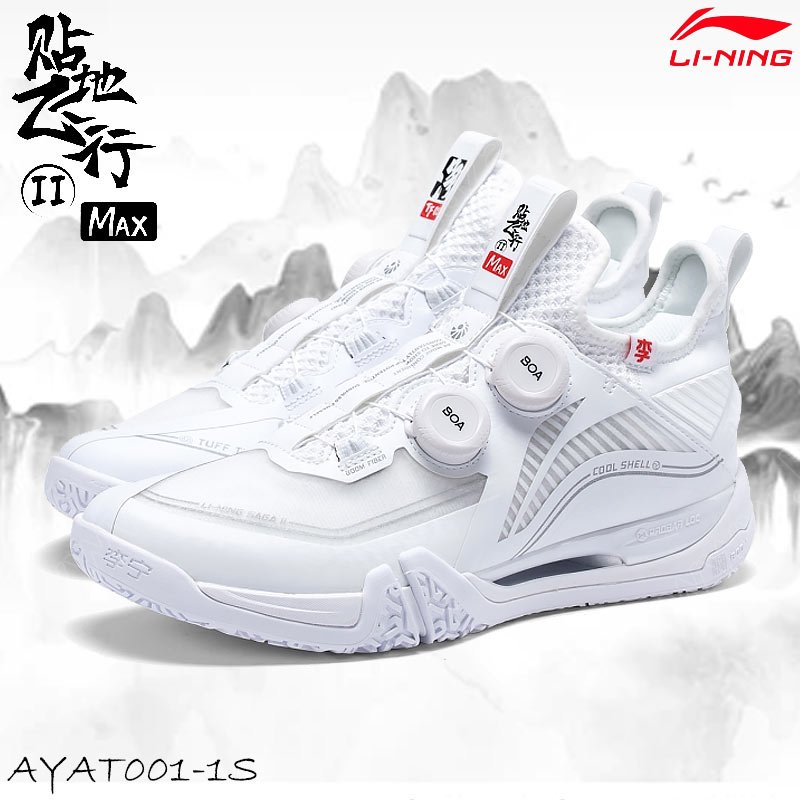 Li-Ning SAGA II MAX Professional Badminton Shoes White (AYAT001-1S)