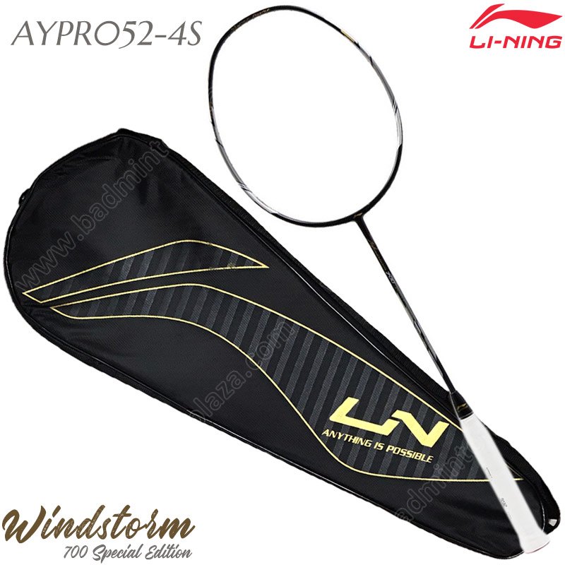 ไม้แบดมินตัน หลี่หนิง Windstorm 700 รุ่นพิเศษ สีดำ/เงิน แถม! เอ็น (AYPR052-4S)