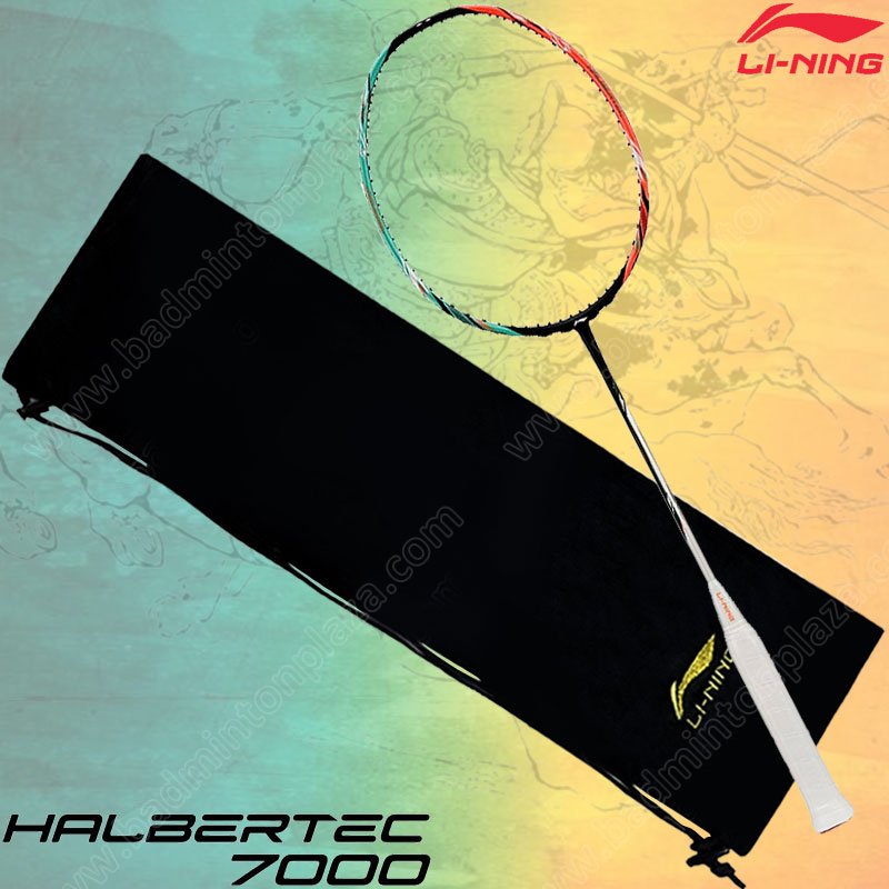 ไม้แบดมินตันหลี่หนิง Halbertec 7000 สีเขียว/ส้ม (A