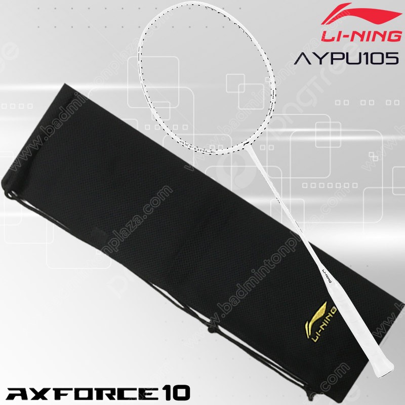 LI-NING Axforce 10 White Free! String+Grip (AYPU10