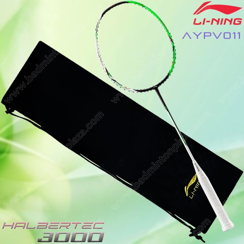 ไม้แบดมินตันหลี่หนิง Halbertec 3000 สีขาว/เขียว (AYPV011)