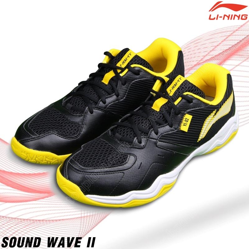 Li-Ning SOUND WAVE II Badminton Shoes Black  (AYTS