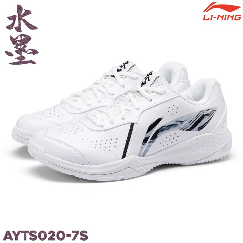 Li-Ning Badminton Shoes LEI TING LITE Standard White/Black (AYTS020-7S)