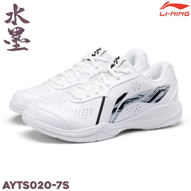 Li-Ning Badminton Shoes LEI TING LITE Standard White/Black (AYTS020-7S)